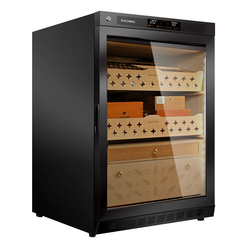 Raching MON800A Precision Climate Controlled Cigar Humidor Cabinet with Ammonia Removal (~500 cigars)