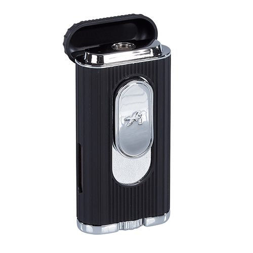 Xikar - Hedron Soft + Jet Flame Cigar Lighter (black-chrome)