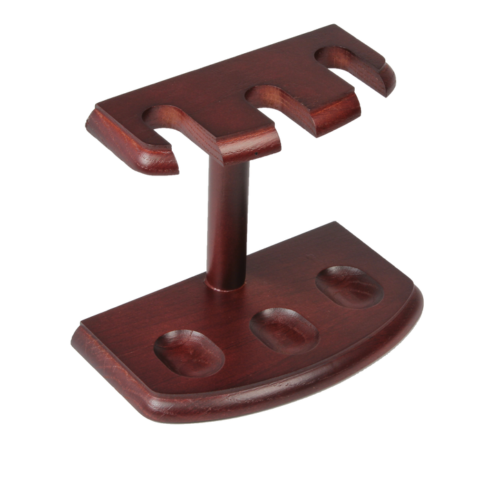 Wooden Pipe Stand - Holds 3 (Cherry)